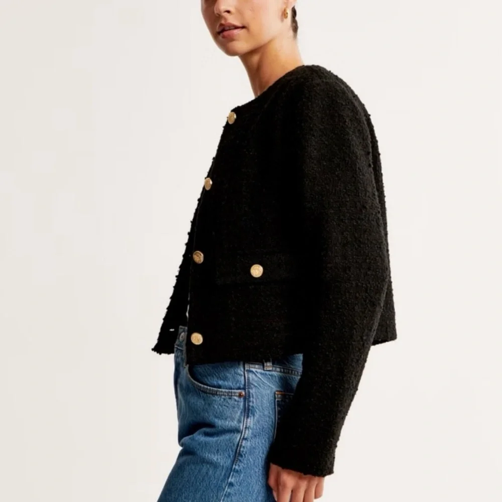 Abercrombie & Fitch Black Blazer with Gold Accents - Picture 3 of 5